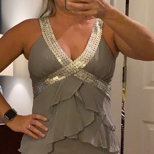 Silver Arden B Silk Top